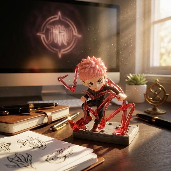 Anime: Crimson Energy Fighter Mini Collectible Figure (Size 10*4)
