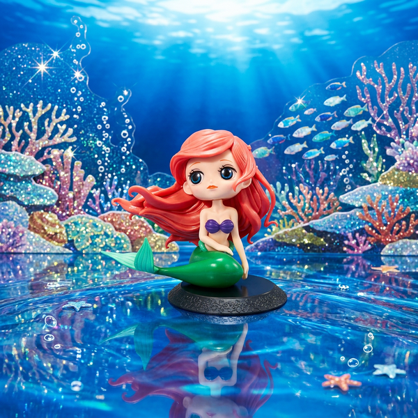 Anime: Red-Haired Mermaid Princess Mini Collectible Figure (Size 10*4 cm)