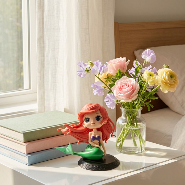 Anime: Red-Haired Mermaid Princess Mini Collectible Figure (Size 10*4 cm)