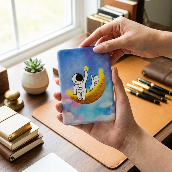 Magnet: Moonlight Astronaut & Fridge Magnet (Size - 8*6 cm)