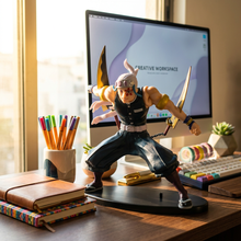 Anime: Flamboyant Dual Blade Ninja Figurine (Size - 16*17 cm)