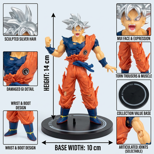 Anime:Goku S0N Ultra Instinct Ultimate Power Silver-Hair Warrior ⚡(Size - 14*10 cm)