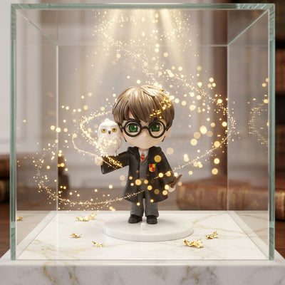 Anime: Little Spellcaster ✨ Wizard Student & Owl Collectible Figurine(Size - 8*6 cm)