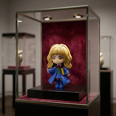 Anime:Hermiônë Little Spell Scholar ✨ Wizard Girl with Wand & Book