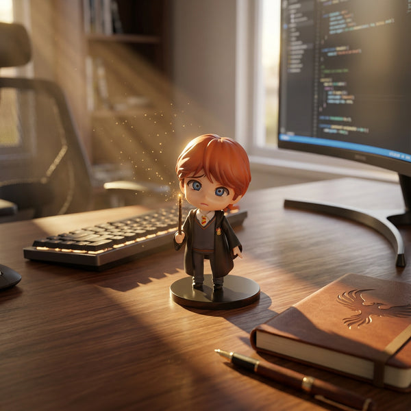Anime:Weasēly Magic Academy Boy with Wand Figurine