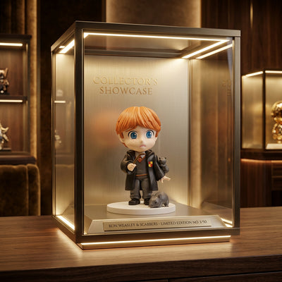 Anime:R0N WĒÂ$ELY Magic Academy Boy with Wand & Pet Figurine