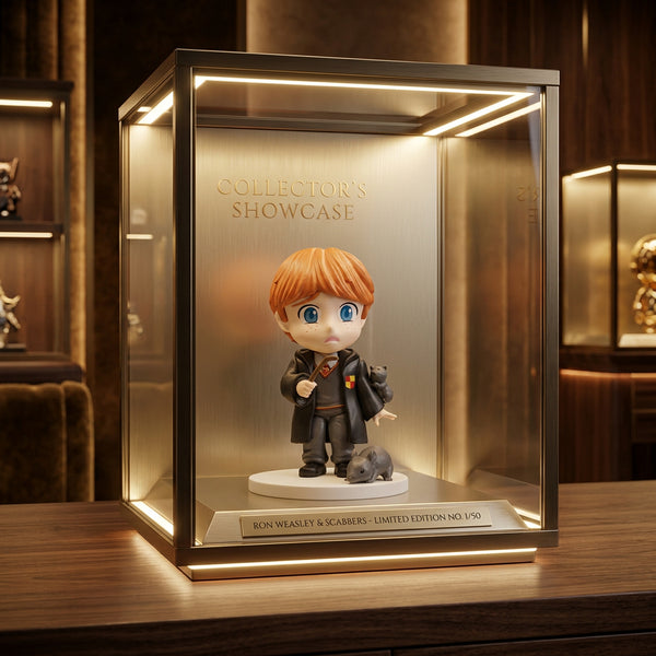 Anime:R0N WĒÂ$ELY Magic Academy Boy with Wand & Pet Figurine