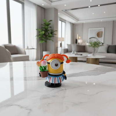 Anime:Miñnion Flower Girl Buddy Figurine with Tulip Pot