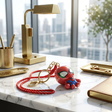 Keychain: Web Hero 3D Character Keychain – Red & Blue Cute Bag Charm