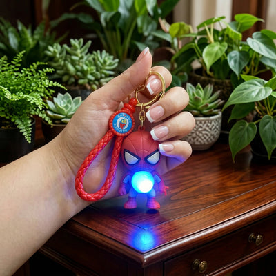 Keychain: Web Hero LED Light-Up 3D Character Keychain