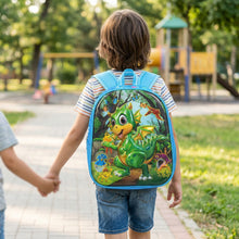 Backpack: Kids Green Dino Dragon 3D Backpack