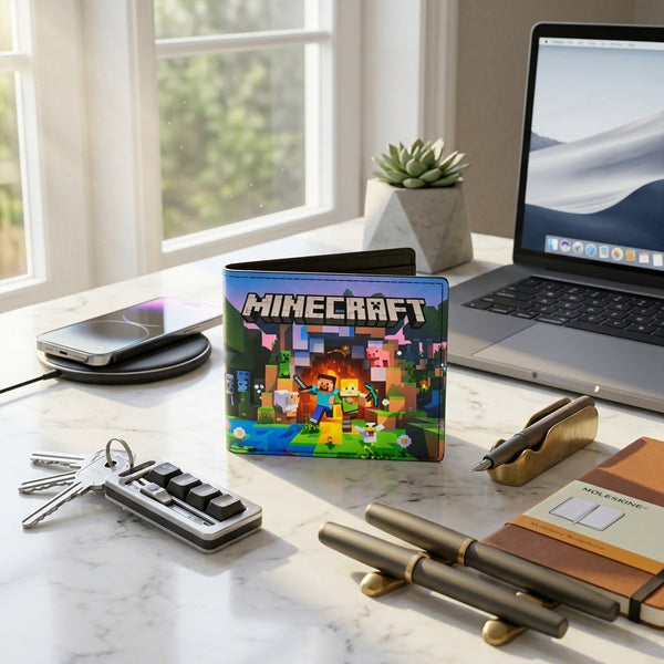 Wallet: Minecraft Print (Faux Leather)
