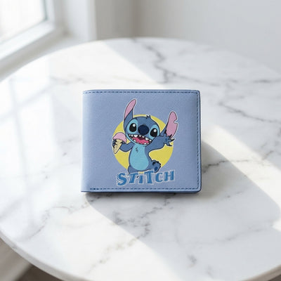 Wallet: $TITCH Ice Cream Print  – Pastel Blue (Faux Leather)