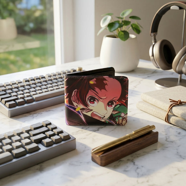 Wallet: T@NJIR0 Kamado Anime Bifold (Faux Leather)