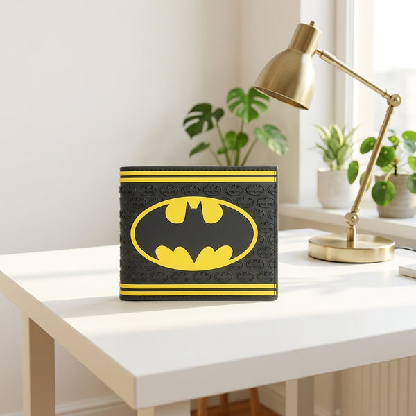 Wallet: B@TMAN 🦇 Logo Black (Faux Leather)