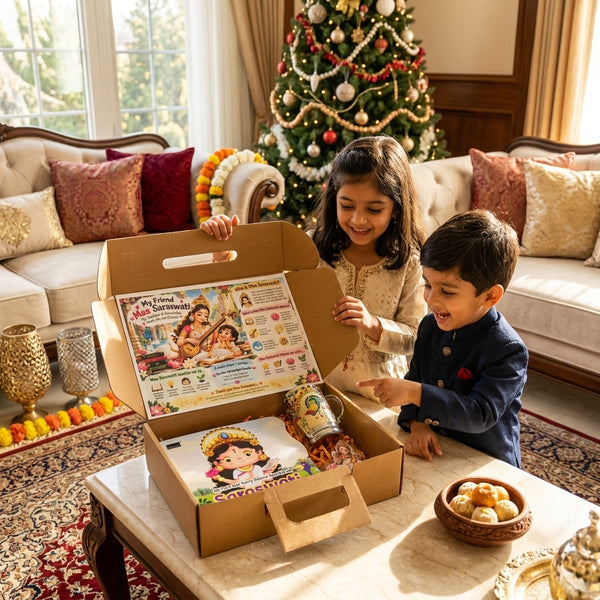Hamper: Maa Saraswati Blessings & Learning Hamper for Kids with Thank You Card