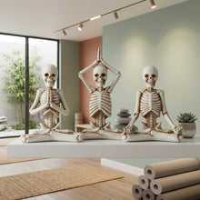 White Yoga Skeleton Figurine Set of 3