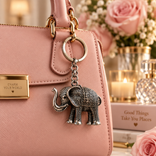 Keychain: Vintage Elephant Charm Keychain