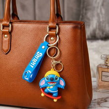 Keychain: Blue Alien Skate Buddy 3D Keychain