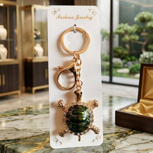 Keychain: Emerald Turtle Crystal Keychain