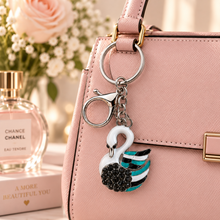 Keychain: Elegant Swan Crystal Keychain
