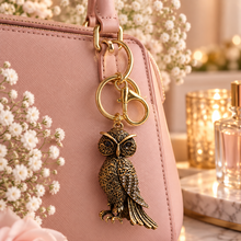 Keychain: Vintage Owl Crystal Keychain