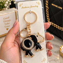 Keychain: Midnight Elephant Bling Keychain & Bag Charm