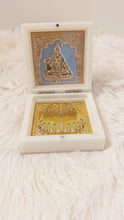 Idol: Lord Shiva Mahadev Gold-Plated Charan Paduka and Photo Frame