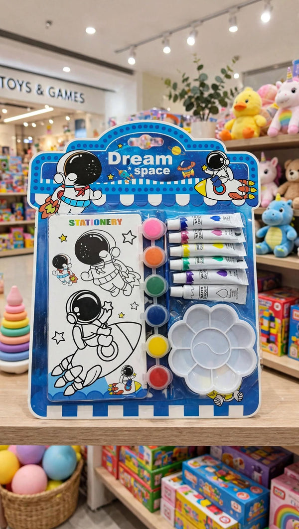 Dream Space Kids Painting & Colouring Stationery Kit