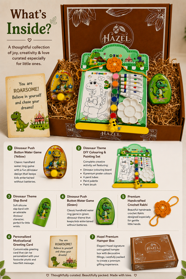 Mini Dino Artist Rakhi Hamper