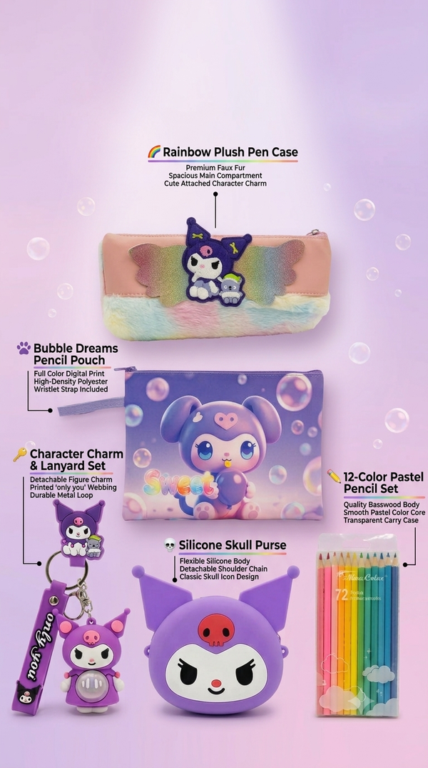 Kuromi Stationery Set - Full Edition