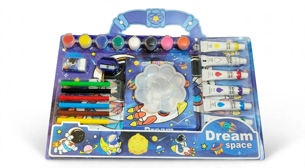 Colour set Art Kit - All-in-One Painting & Colouring Set for Kids | Portable Handle Box
