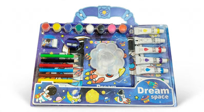 Colour set Art Kit - All-in-One Painting & Colouring Set for Kids | Portable Handle Box