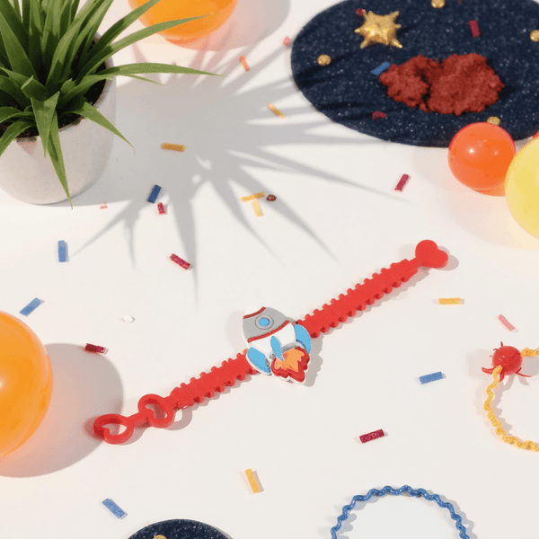 Kids Spaceman Astronaut Sensory Fidget Bracelet – Adjustable Silicone Wristband for Boys & Girls