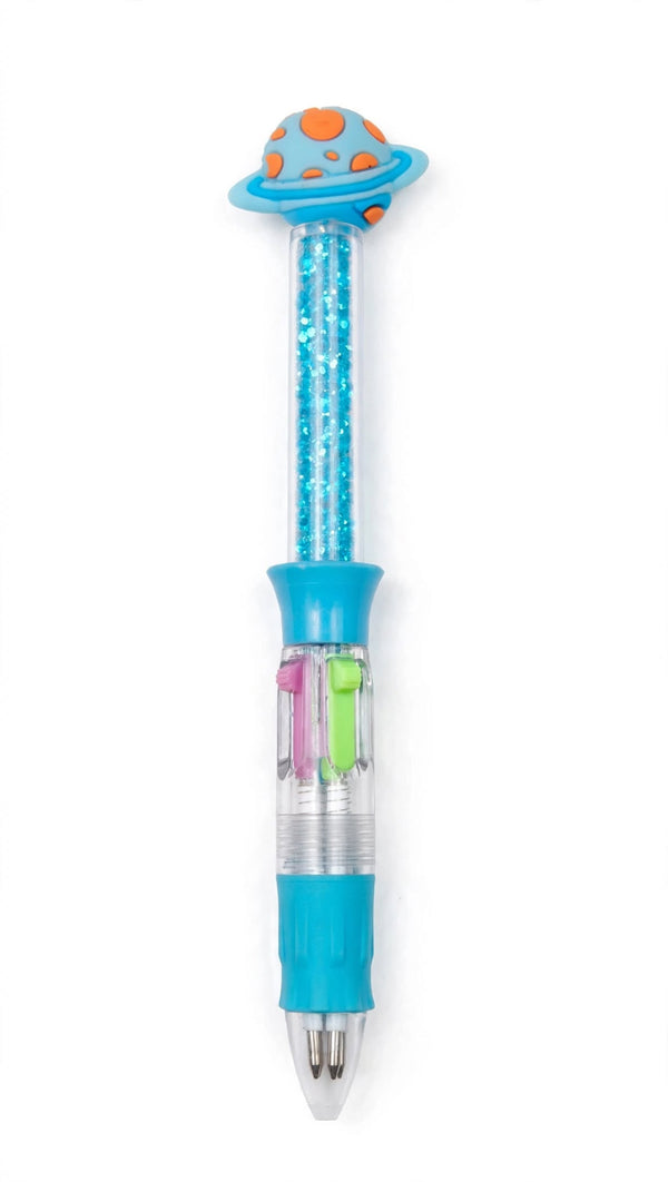 Glitter Planet Color Pen - Cute UFO Design for School Kids