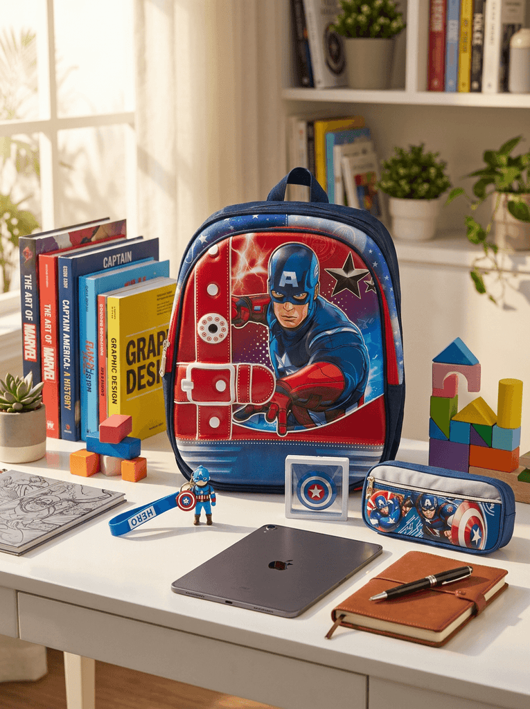 🛡️ Captain America Premium School Kit