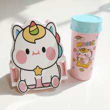 Bottle: Cute Unicorn 🦄 Tiffin Box + Water Bottle Set for Kids