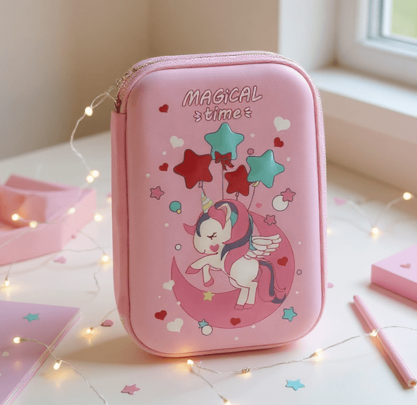 Stationery Organizer -3D 🦄 Star Hardtop – Multi-Compartment