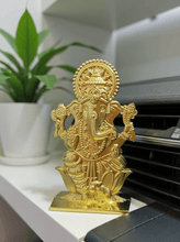 ✨ Divine Blessings Premium Gold-Plated Lord Ganesha Idol