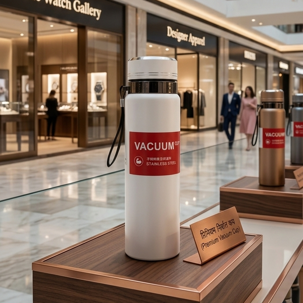 Bottle: Premium Stainless Steel Vacuum – White
