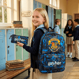 Hogwarts Luxury Backpack with ( Stationary Pouch + Charging + Combination Lock) - Harry Potter Theme Limited Edition