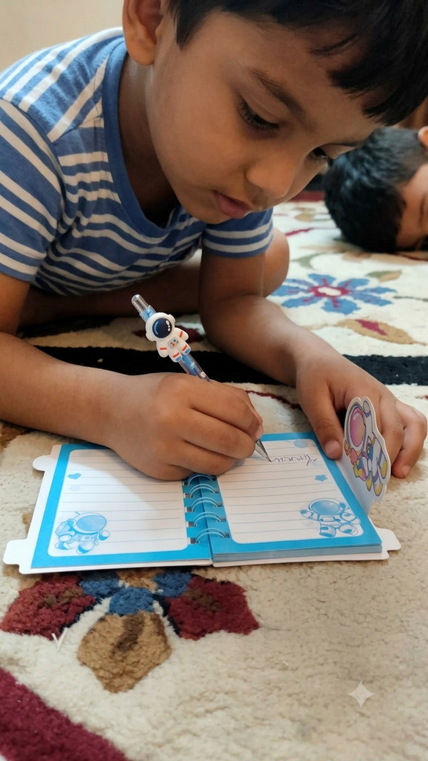 Kids Space Odyssey 3D Spiral Notebook | Astronaut Theme