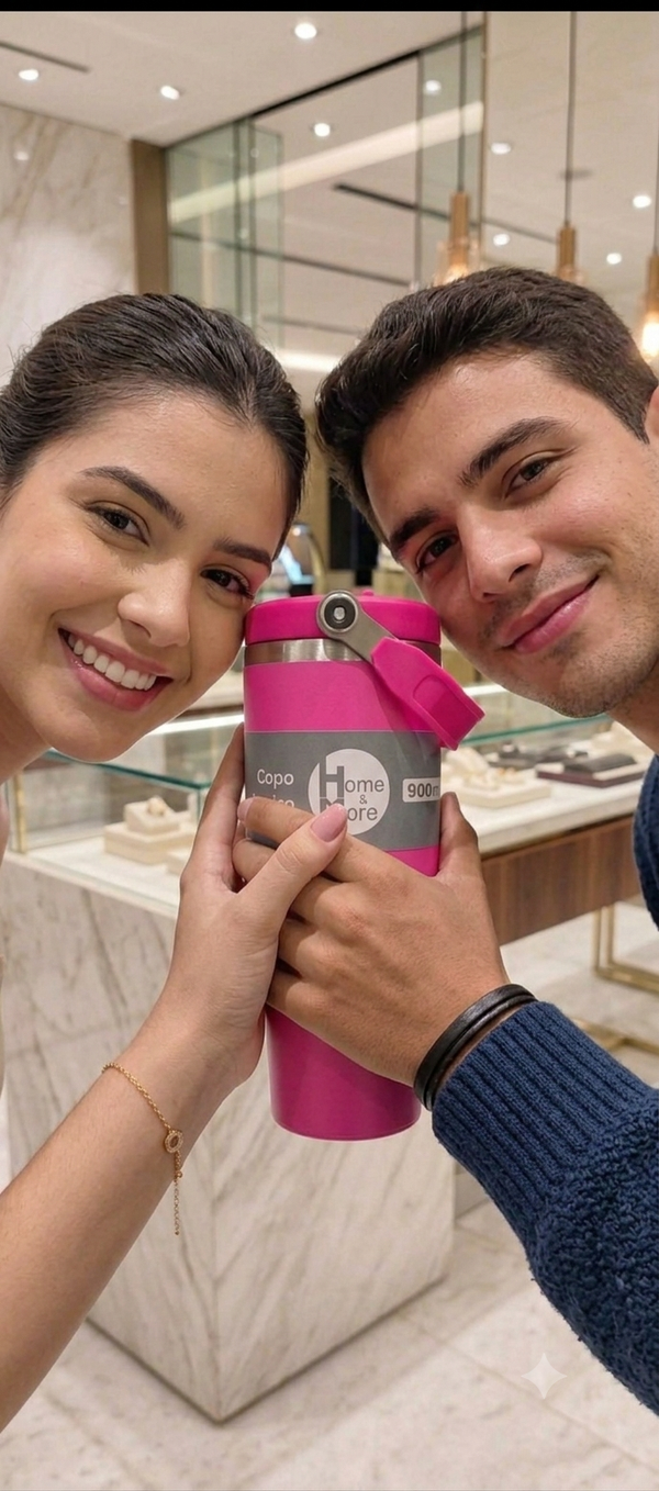 Premium 900ml Pink Insulated Travel Tumbler with Carry Handle