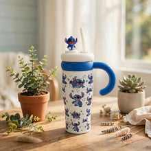 Bottle:Cute Devil Stich Stainless Steel Sipper with 3D charm & Handle