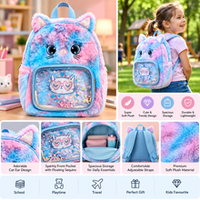 Backpack: Pastel Plush Cat Kids