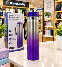 Bottle: Brushed Silver & Royal Purple Gradient Thermos Flask