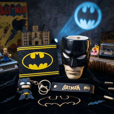 🦇BAT🦇Man Hamper(0FFICIAL Wallet + Coffee MUG Ceramic+ Anime Keychain)