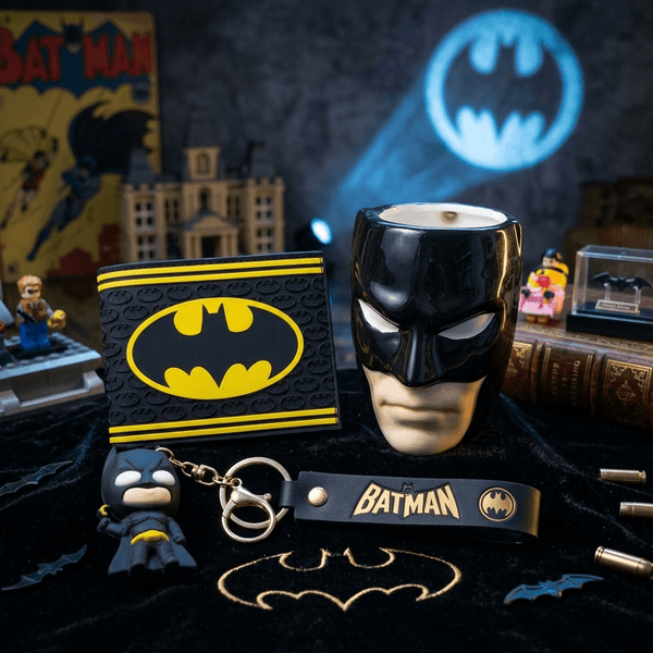 🦇BAT🦇Man Hamper(0FFICIAL Wallet + Coffee MUG Ceramic+ Anime Keychain)