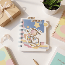 Kids Space Odyssey 3D Spiral Notebook | Astronaut Theme