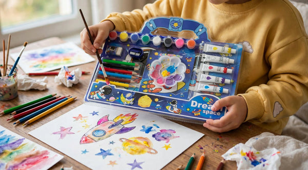Colour set Art Kit - All-in-One Painting & Colouring Set for Kids | Portable Handle Box